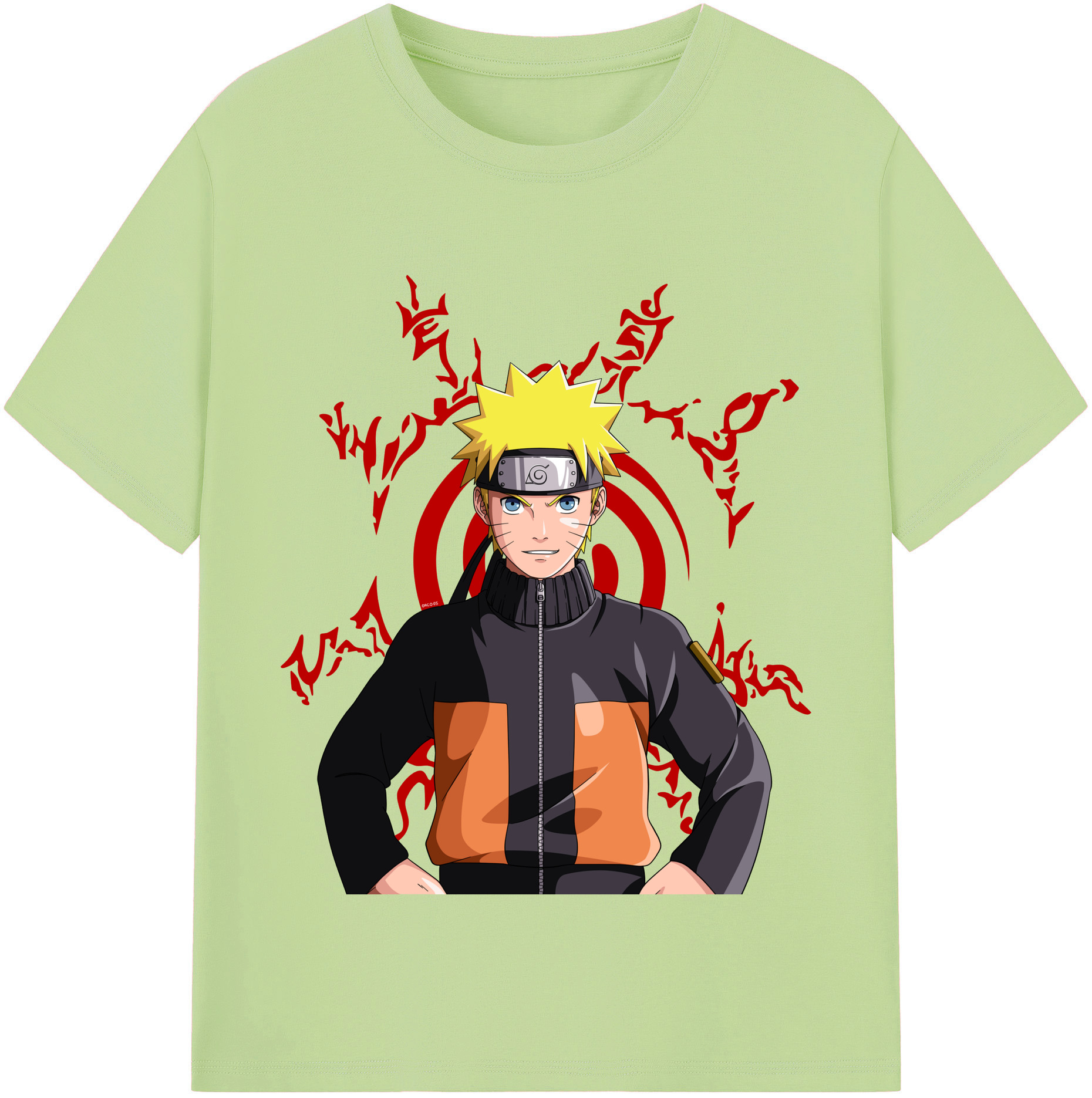 （画像用） NARUTO -ナルト- うずまき ナルト Uzumaki Naruto 綿100％半袖Tシャツ（フロントプリント）